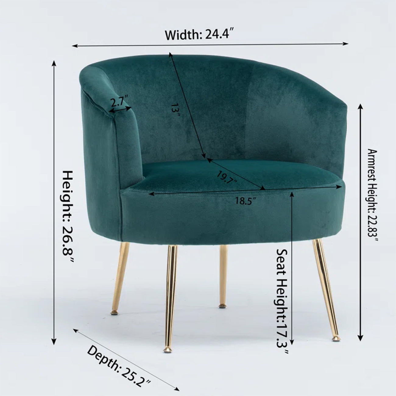 Buy Online Best Royal Velvet Accent Chair Green Shop Now