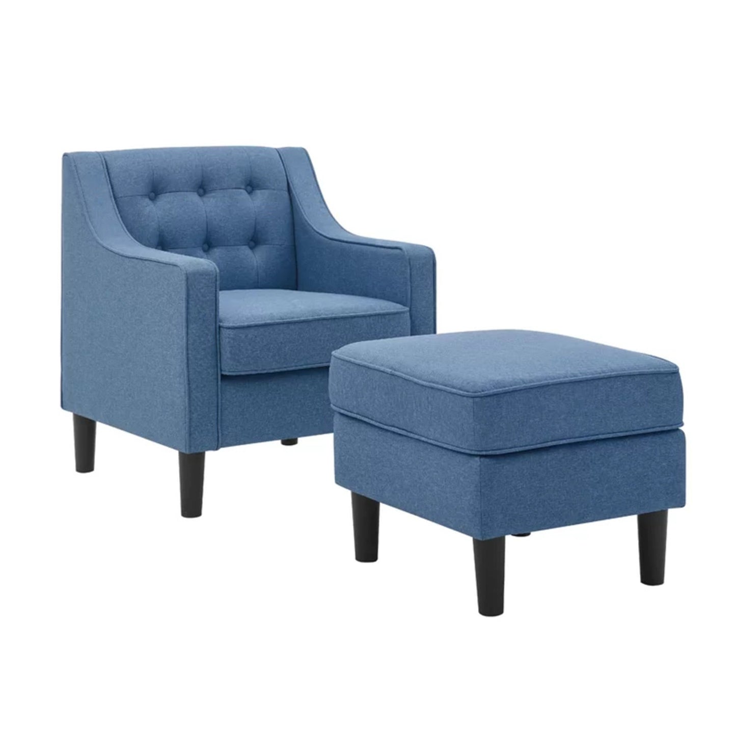Buy Online Chairs With Ottoman Footrest Blue Best Price