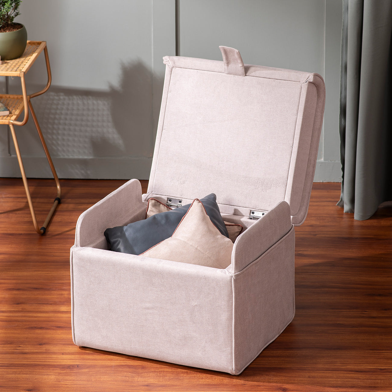 Buy Online Depot Collection Beige Storage Ottoman Set Of 2 Shop Now