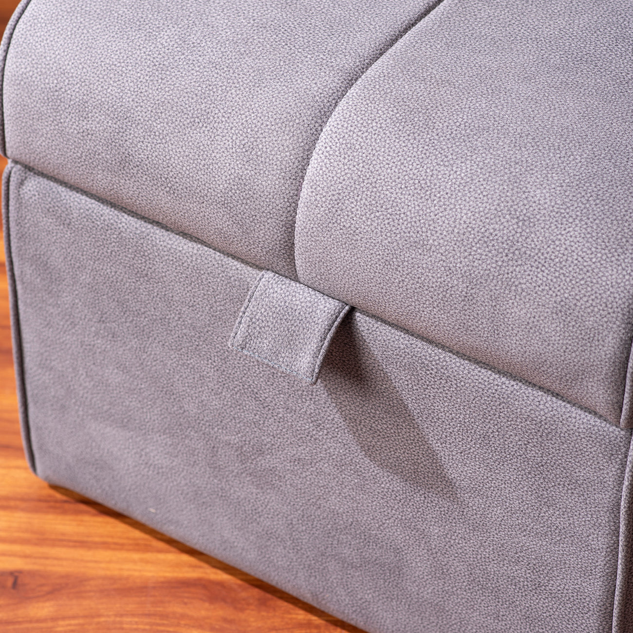 Buy Online Depot Collection Grey Storage Ottoman Set Of 2 at Best Price