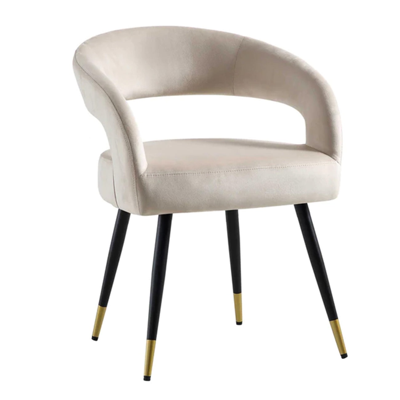 Buy Online Italian Renaissance Style Chair Velvet Beige Best Price