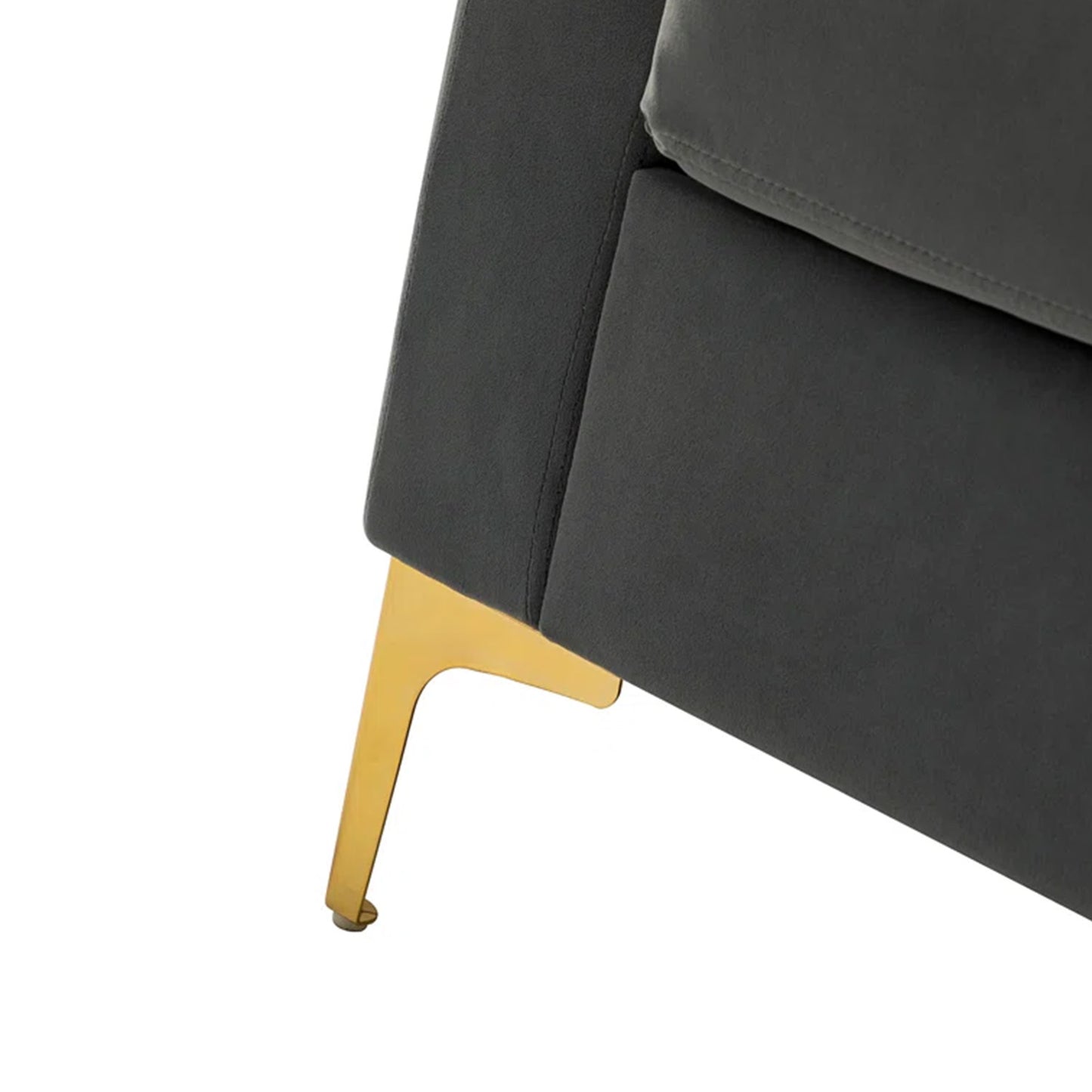Buy Online Luxurious Velvet Accent Chair Gold Grey 