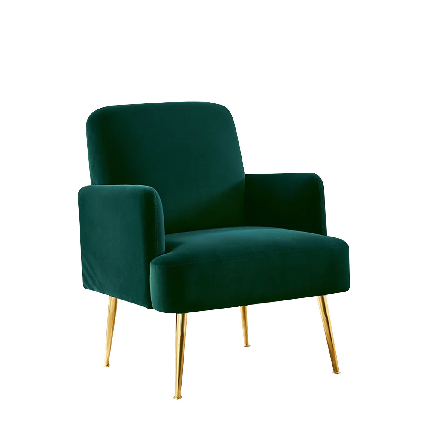 Buy Online Regal Gold Legs Velvet Accent Chair Green Best Price