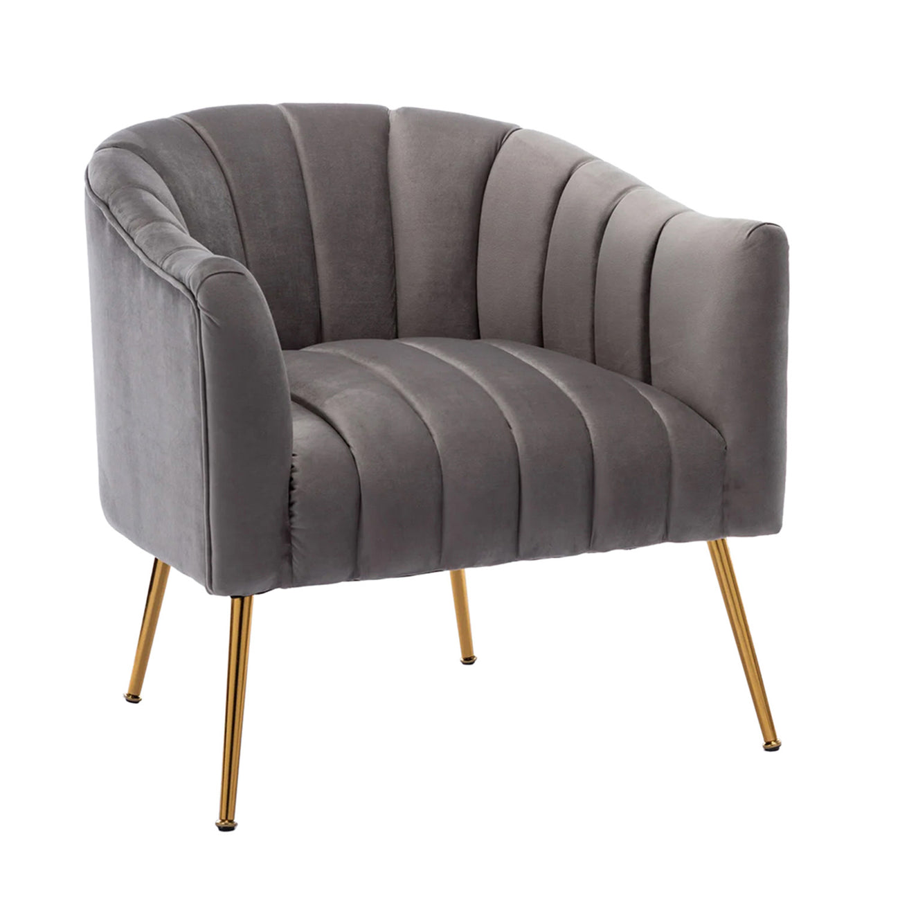 Buy Online Velvet Stitch Lounge Chair Grey Best Price