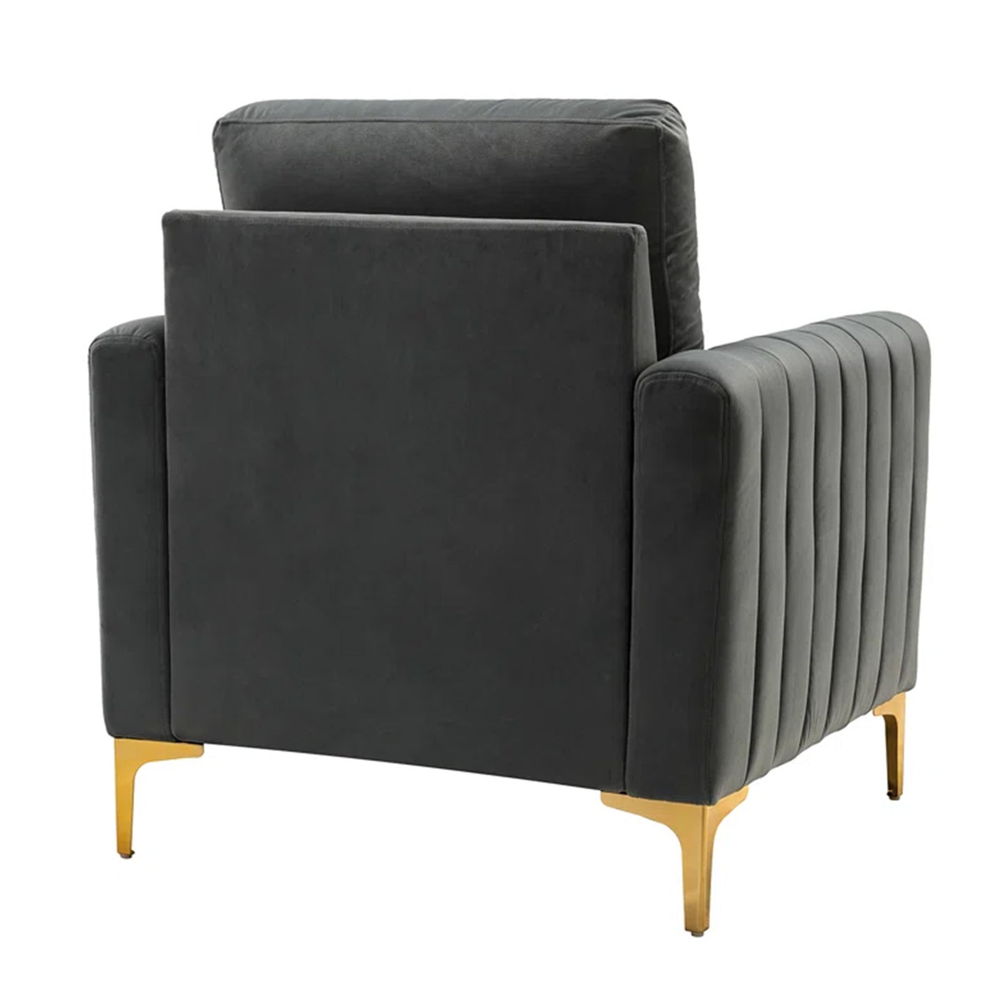 Buy Velvet Accent Chair Gold Grey Online Best Price