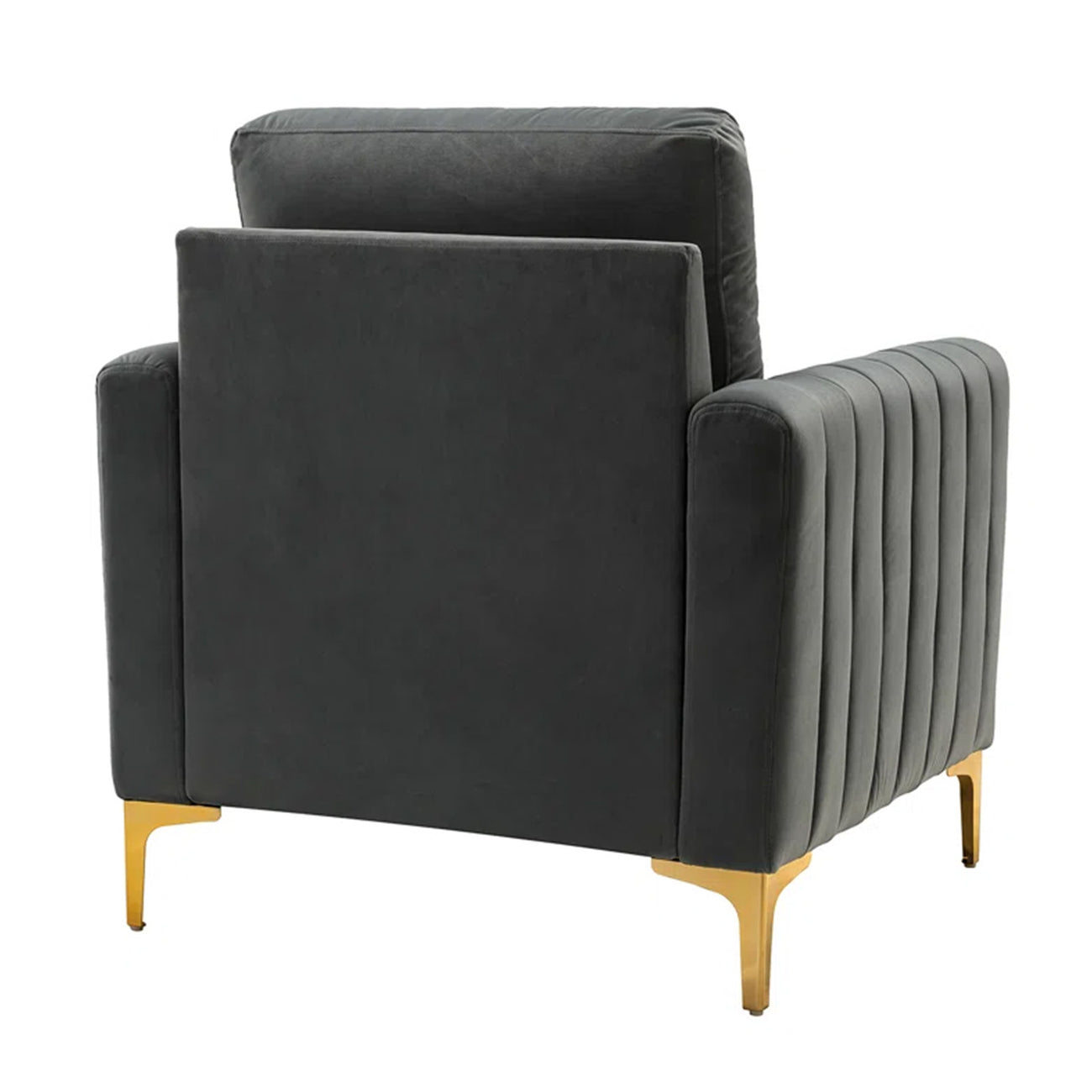 Buy Velvet Accent Chair Gold Grey Online Best Price