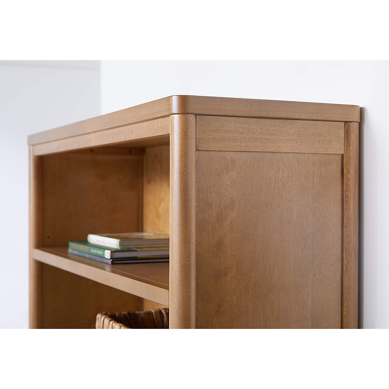 Hampshire 36" Natural Brown Wood 2-Shelf Small Kids Bookcase