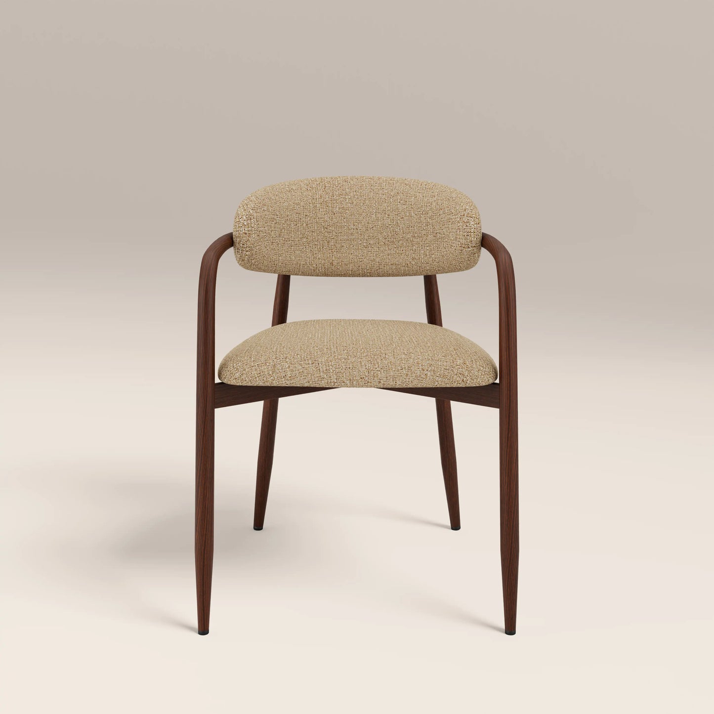 Halston Carver Dining Chair Speckled Latte & Walnut