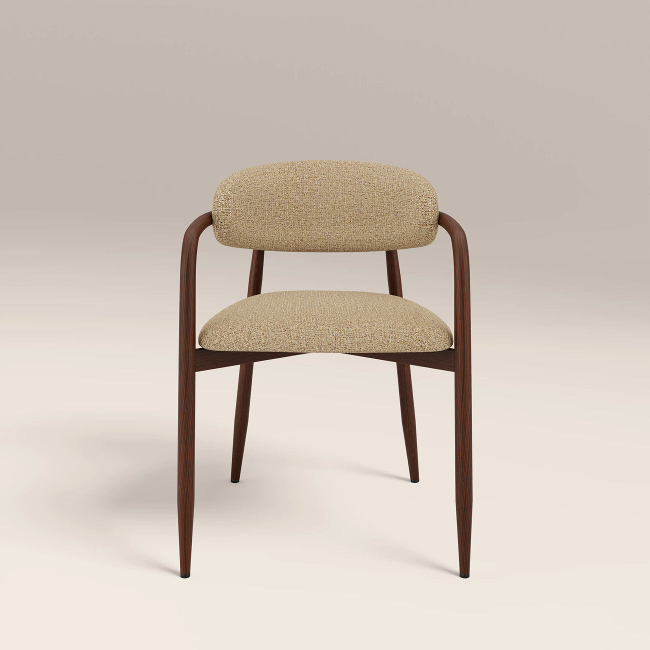 Halston Carver Dining Chair Speckled Latte & Walnut