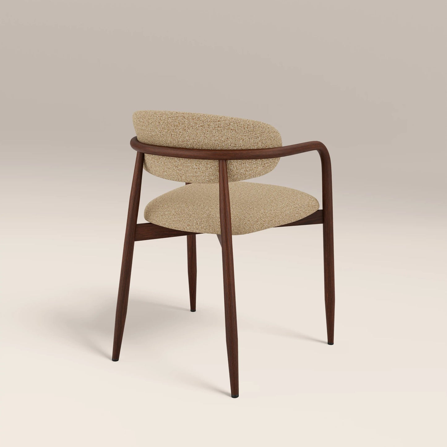 Halston Carver Dining Chair Speckled Latte & Walnut