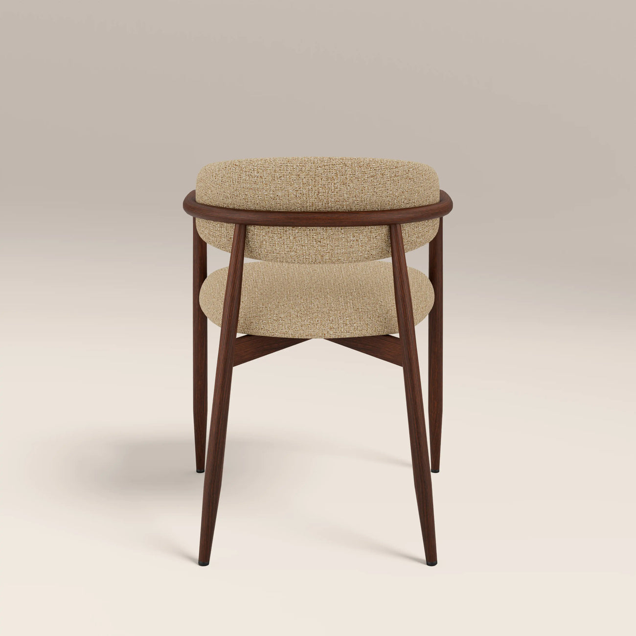 Halston Carver Dining Chair Speckled Latte & Walnut
