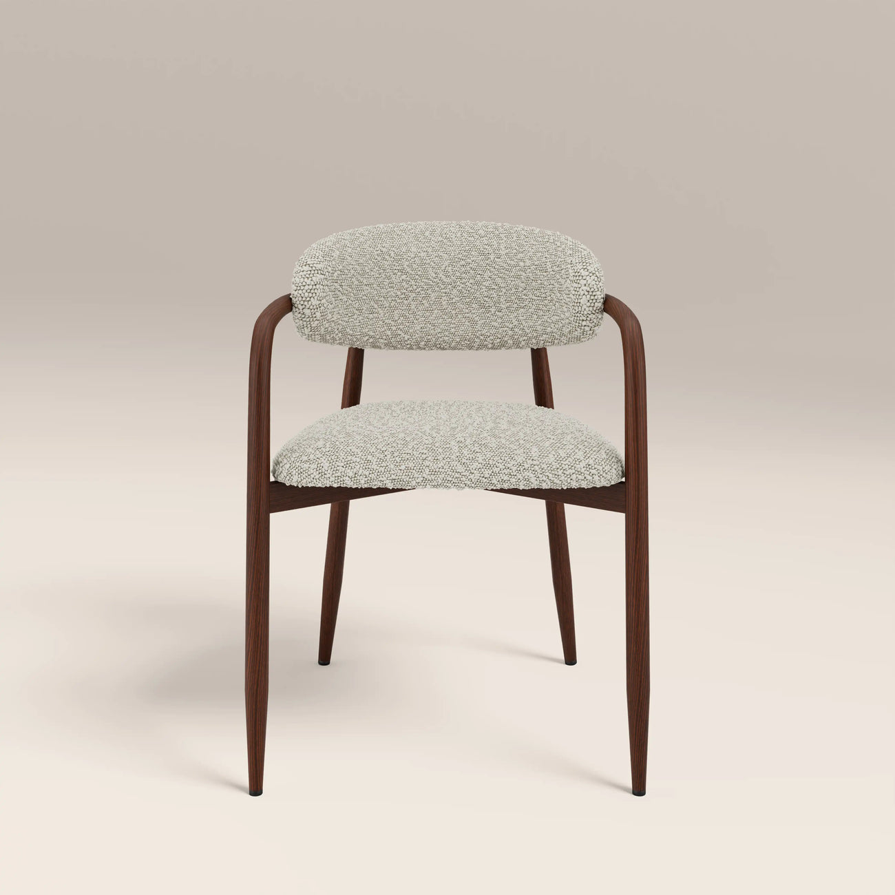 Halston Carver Dining Chair Speckled Stone & Walnut