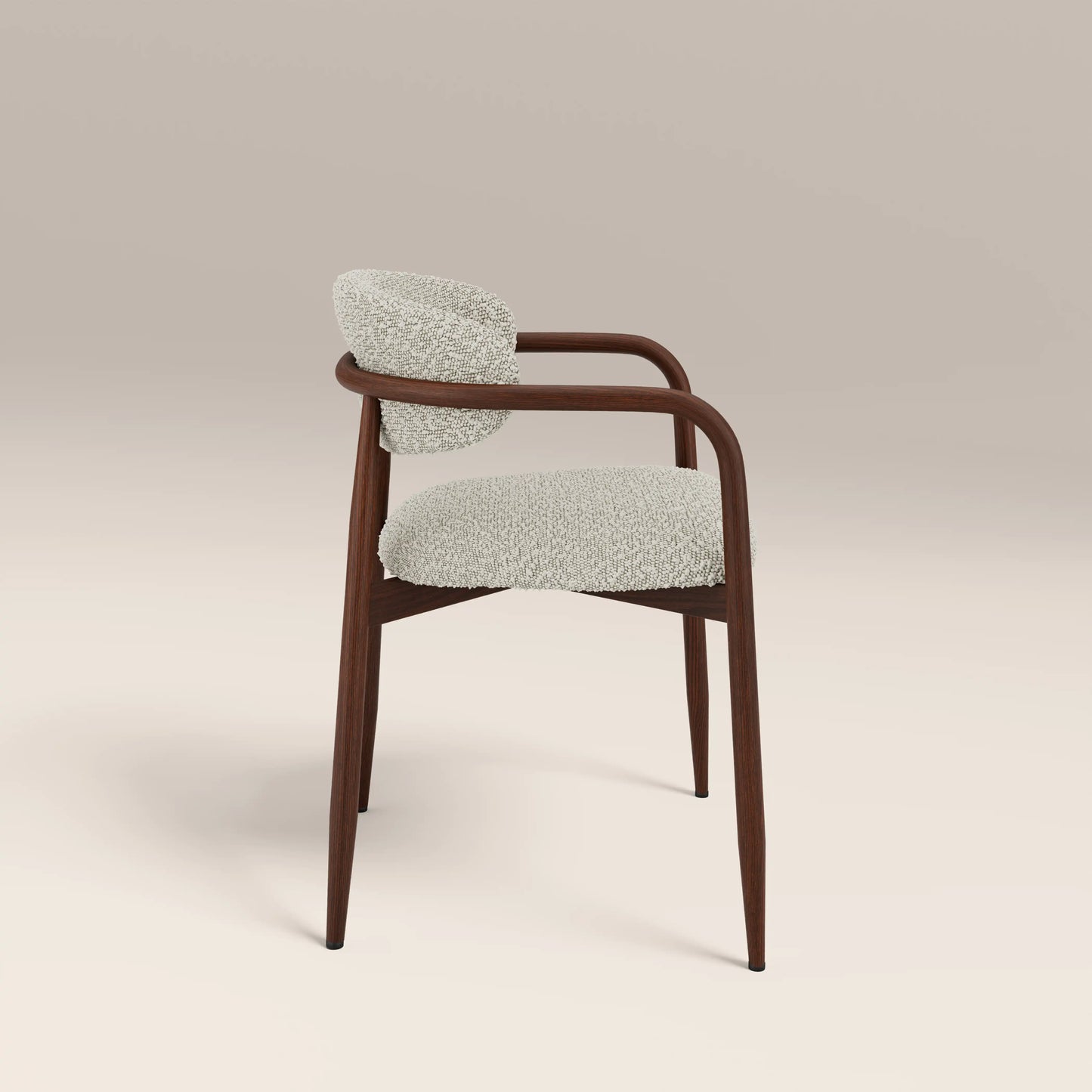 Halston Carver Dining Chair Speckled Stone & Walnut