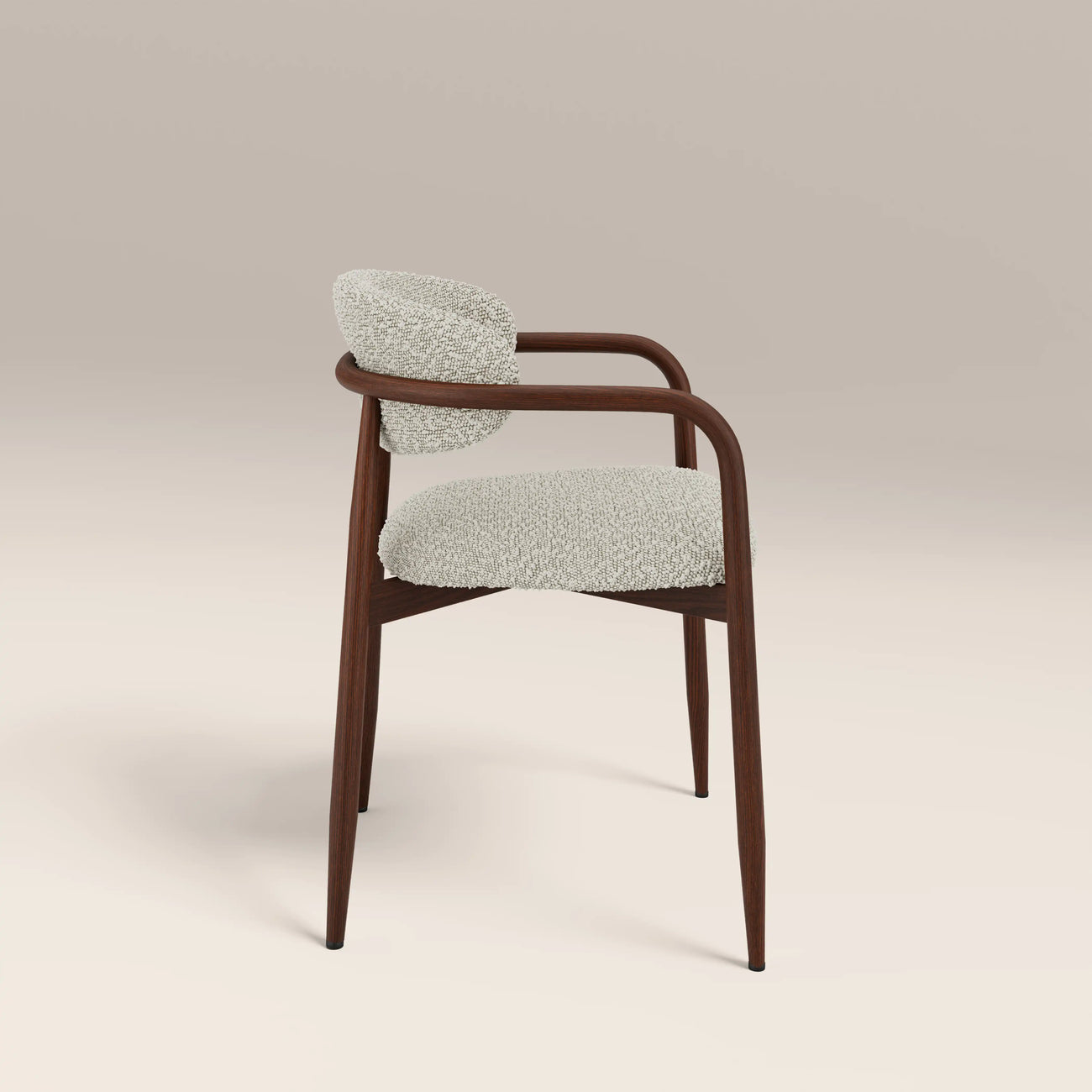 Halston Carver Dining Chair Speckled Stone & Walnut