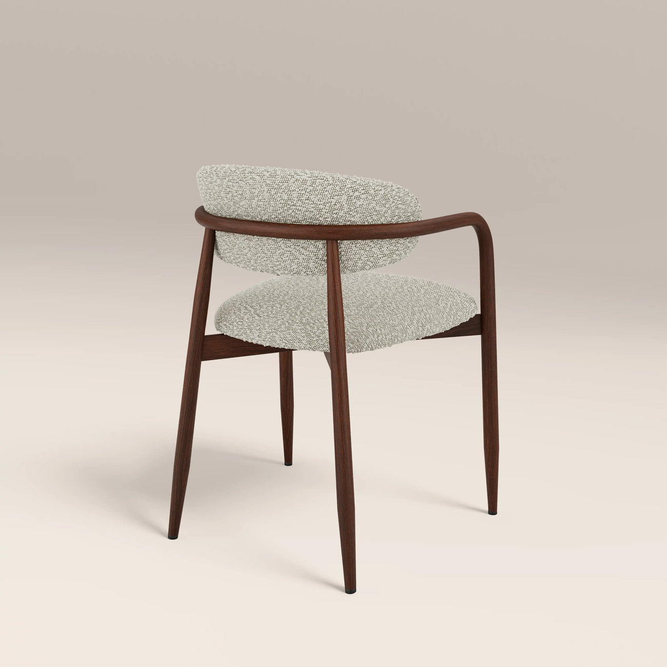 Halston Carver Dining Chair Speckled Stone & Walnut