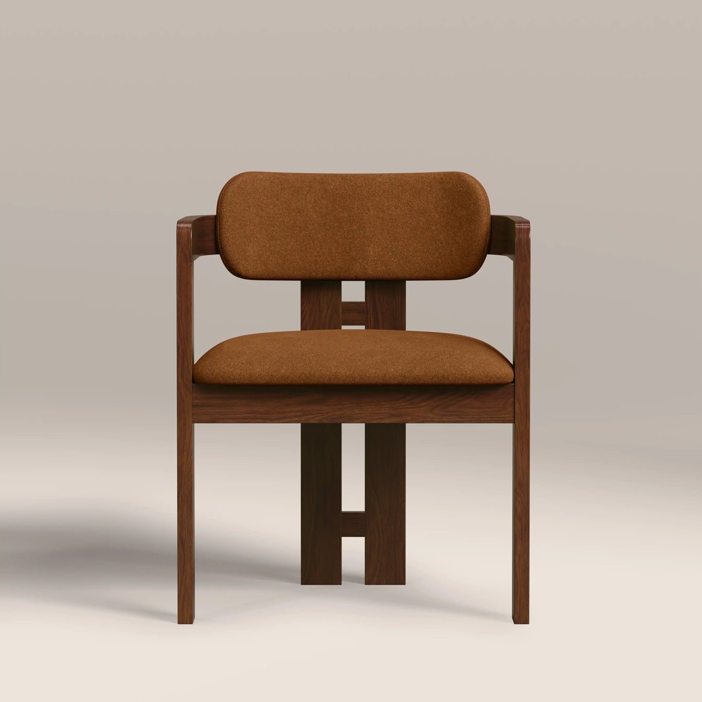 Hallie Wooden Carver Dining Chair Caramel Brown