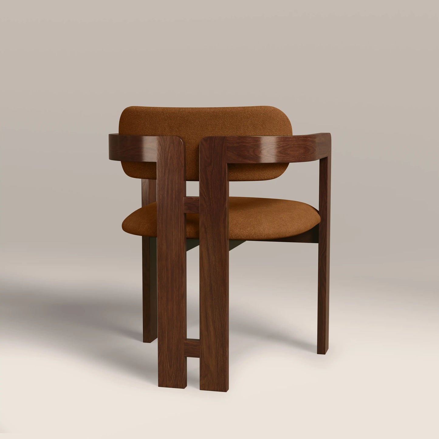Hallie Wooden Carver Dining Chair Caramel Brown