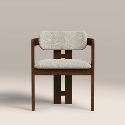 Hallie Wooden Carver Dining Chair Speckled Stone