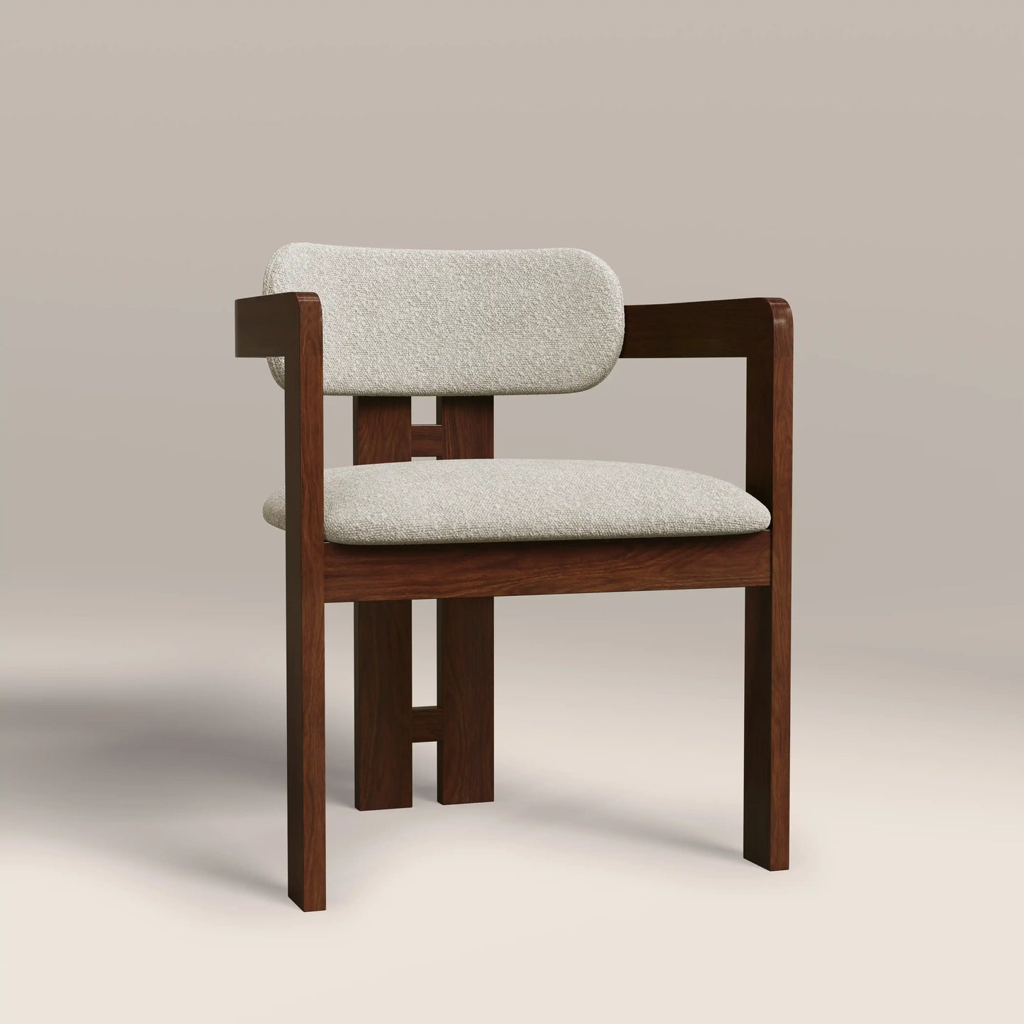 Hallie Wooden Carver Dining Chair Speckled Stone