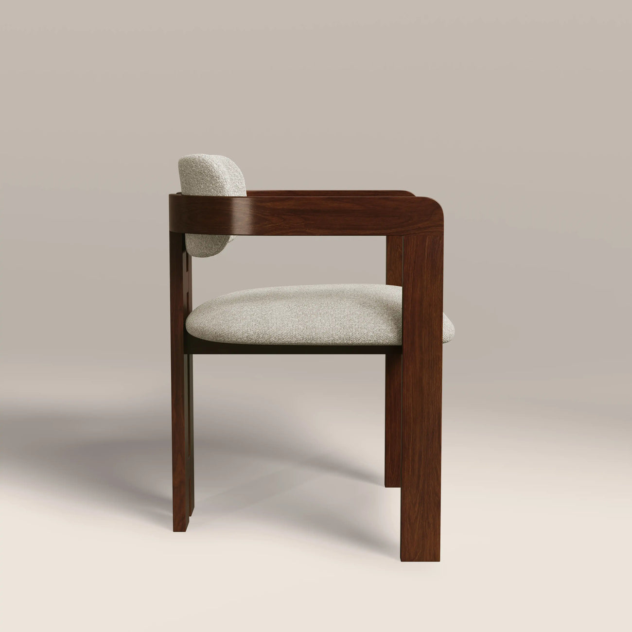Hallie Wooden Carver Dining Chair Speckled Stone