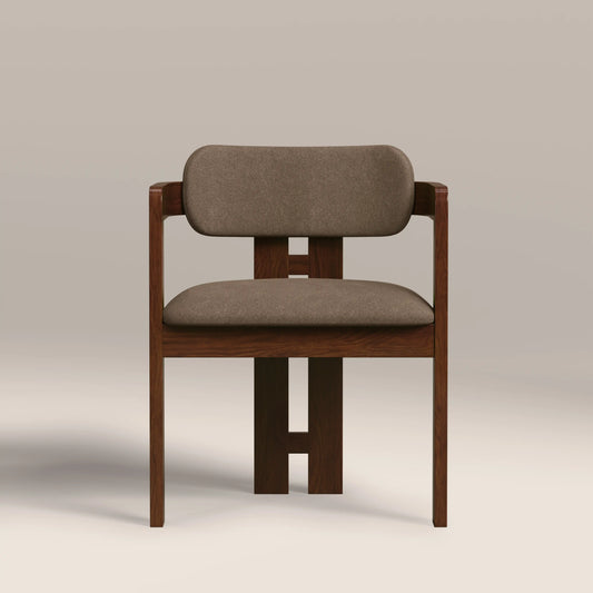 Hallie Wooden Carver Dining Chair Truffle Brown
