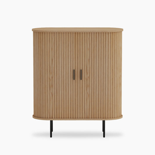 Mika Tall Wooden Sideboard Oak