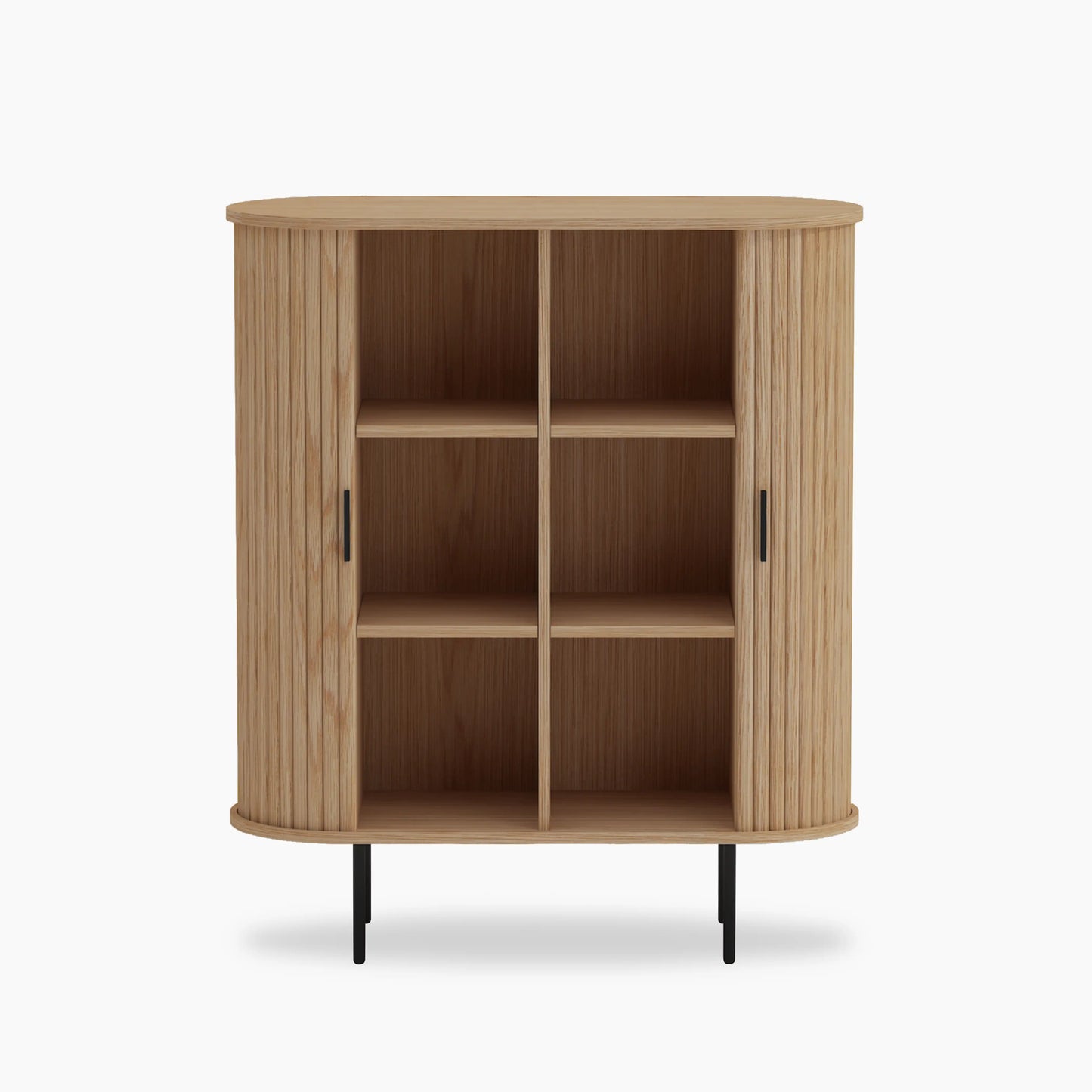 Mika Tall Wooden Sideboard Oak