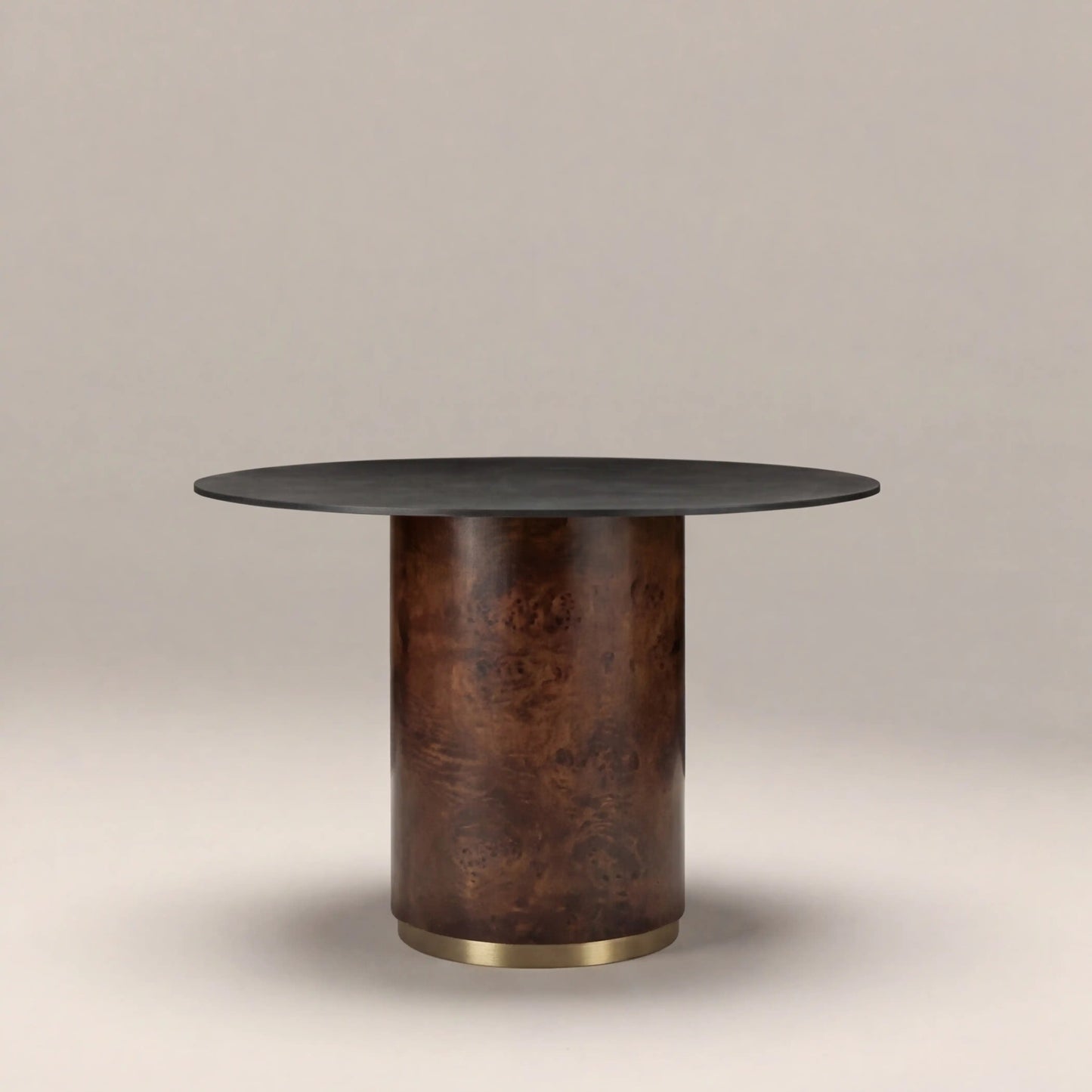 Perry 4 Seat Round Dining Table

 Black & Walnut