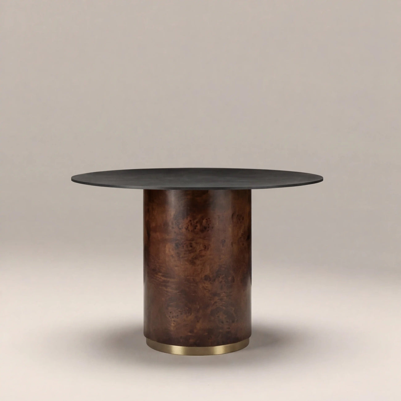 Perry 4 Seat Round Dining Table

 Black & Walnut