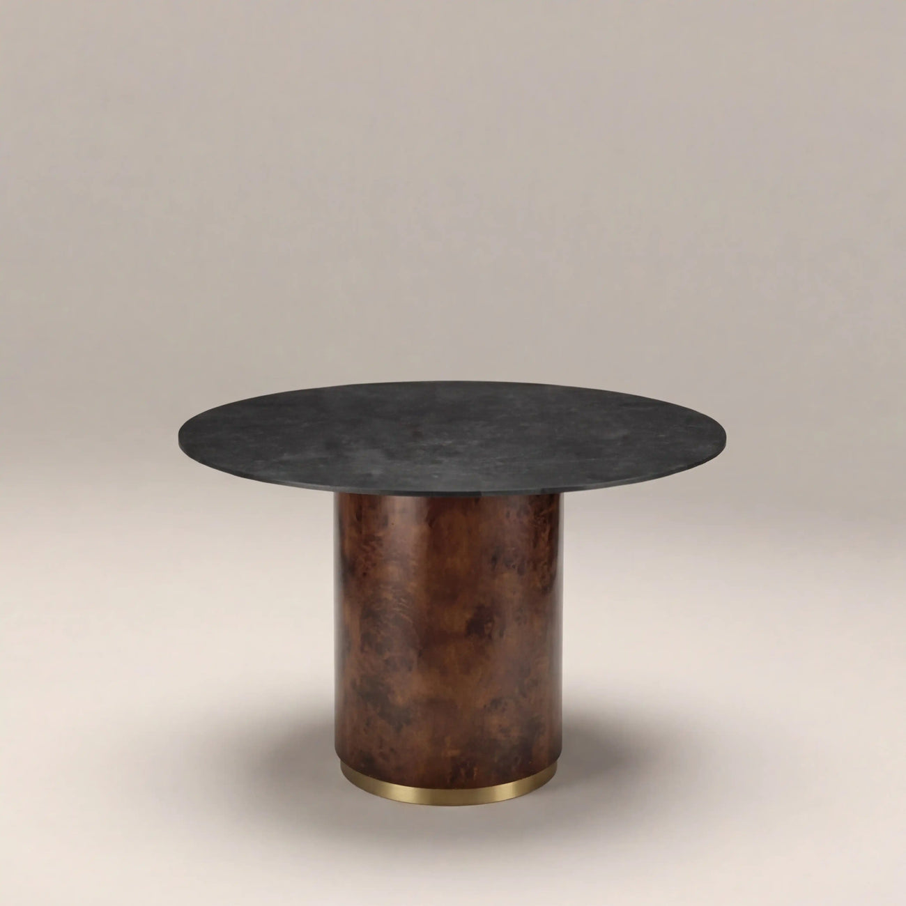 Perry 4 Seat Round Dining Table

 Black & Walnut