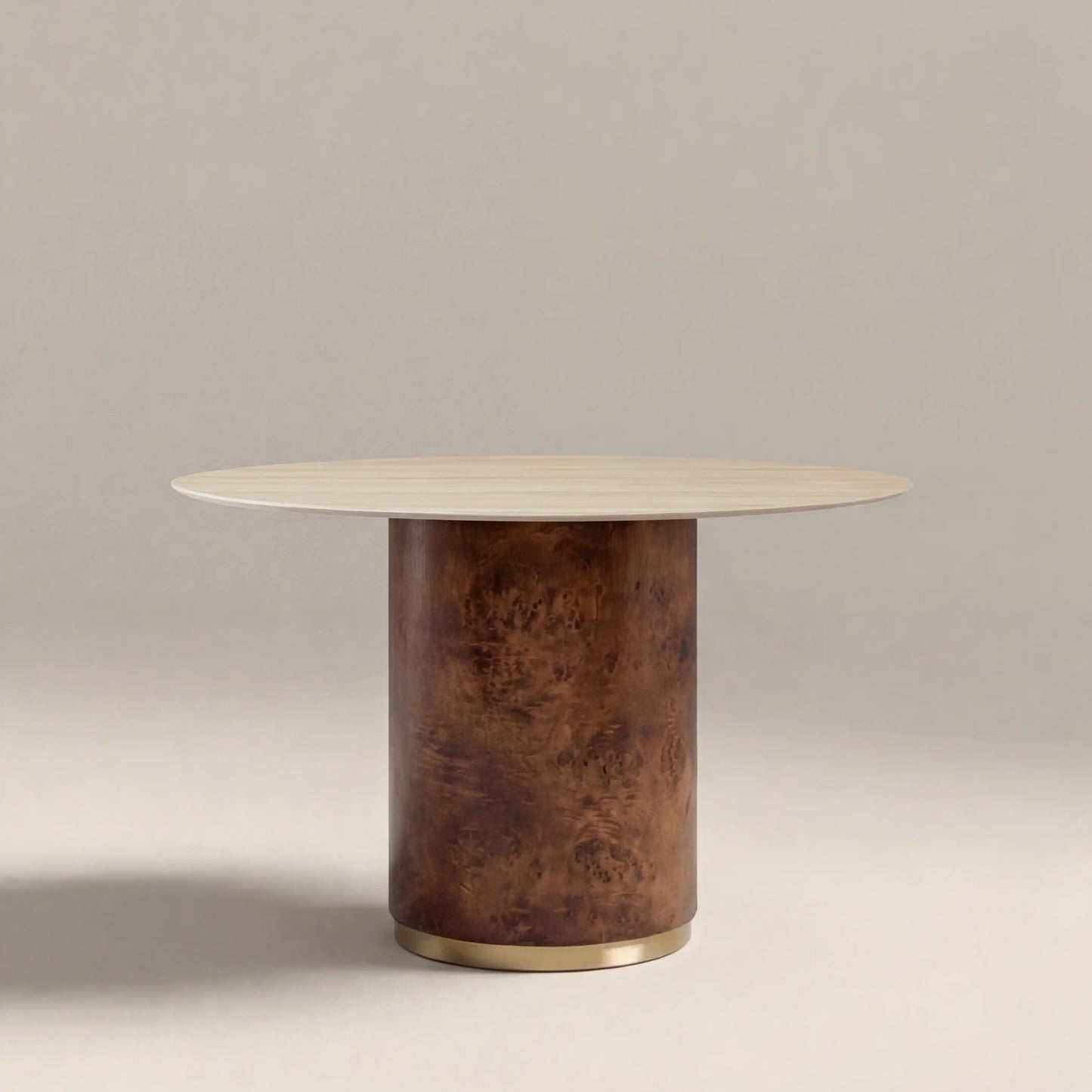Perry 4 Seat Round Dining Table

 Cream & Walnut