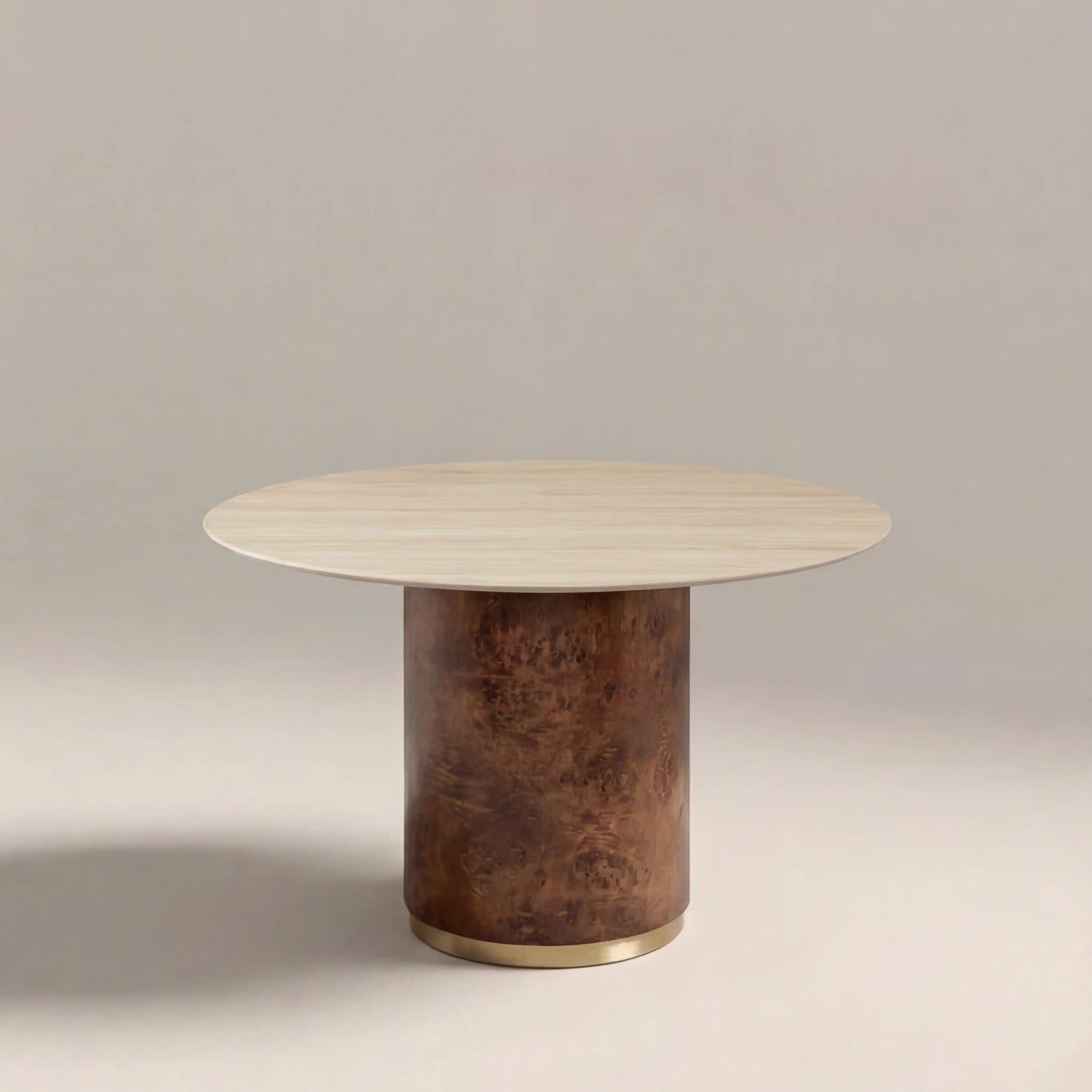 Perry 4 Seat Round Dining Table

 Cream & Walnut