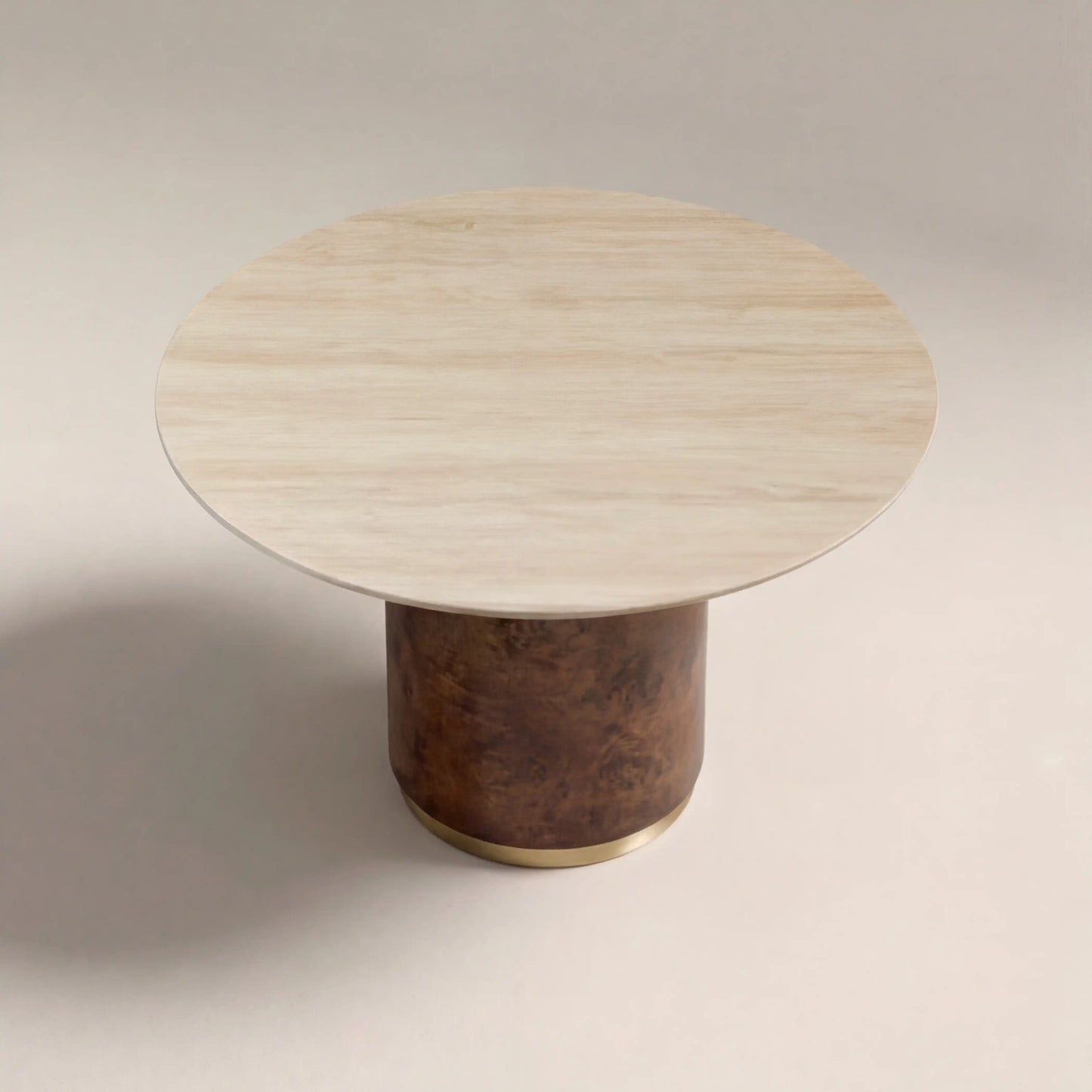 Perry 4 Seat Round Dining Table

 Cream & Walnut
