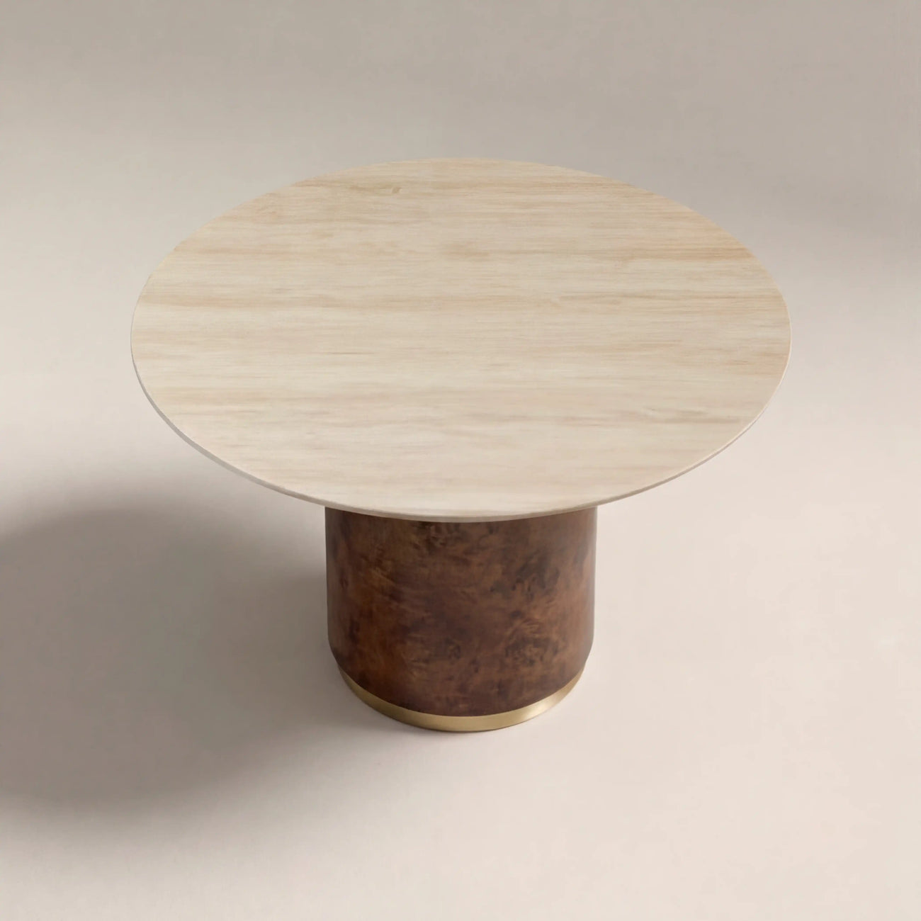 Perry 4 Seat Round Dining Table

 Cream & Walnut