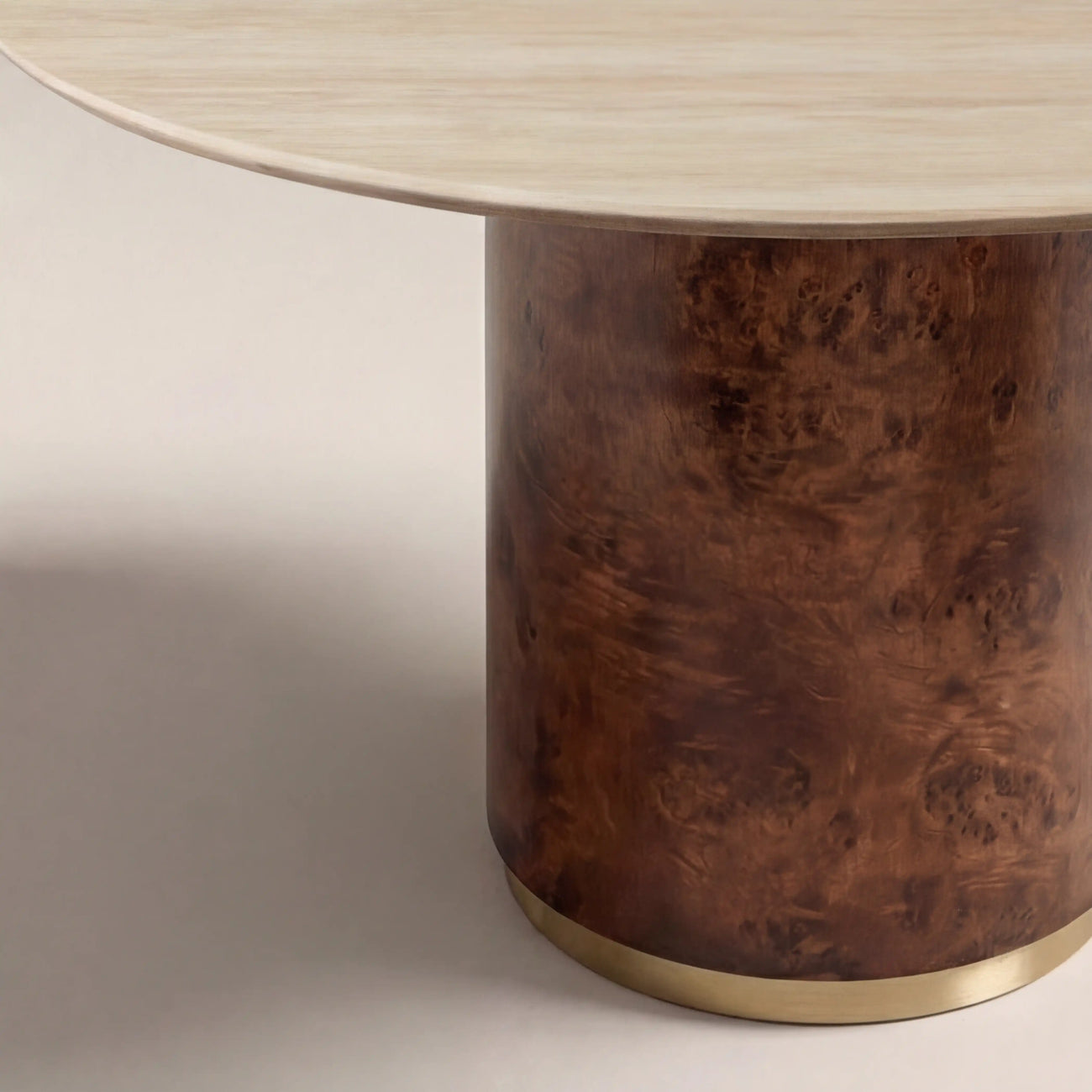 Perry 4 Seat Round Dining Table

 Cream & Walnut