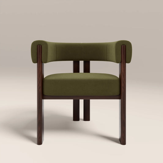 Cassius Carver Dining Chair Moss Green
