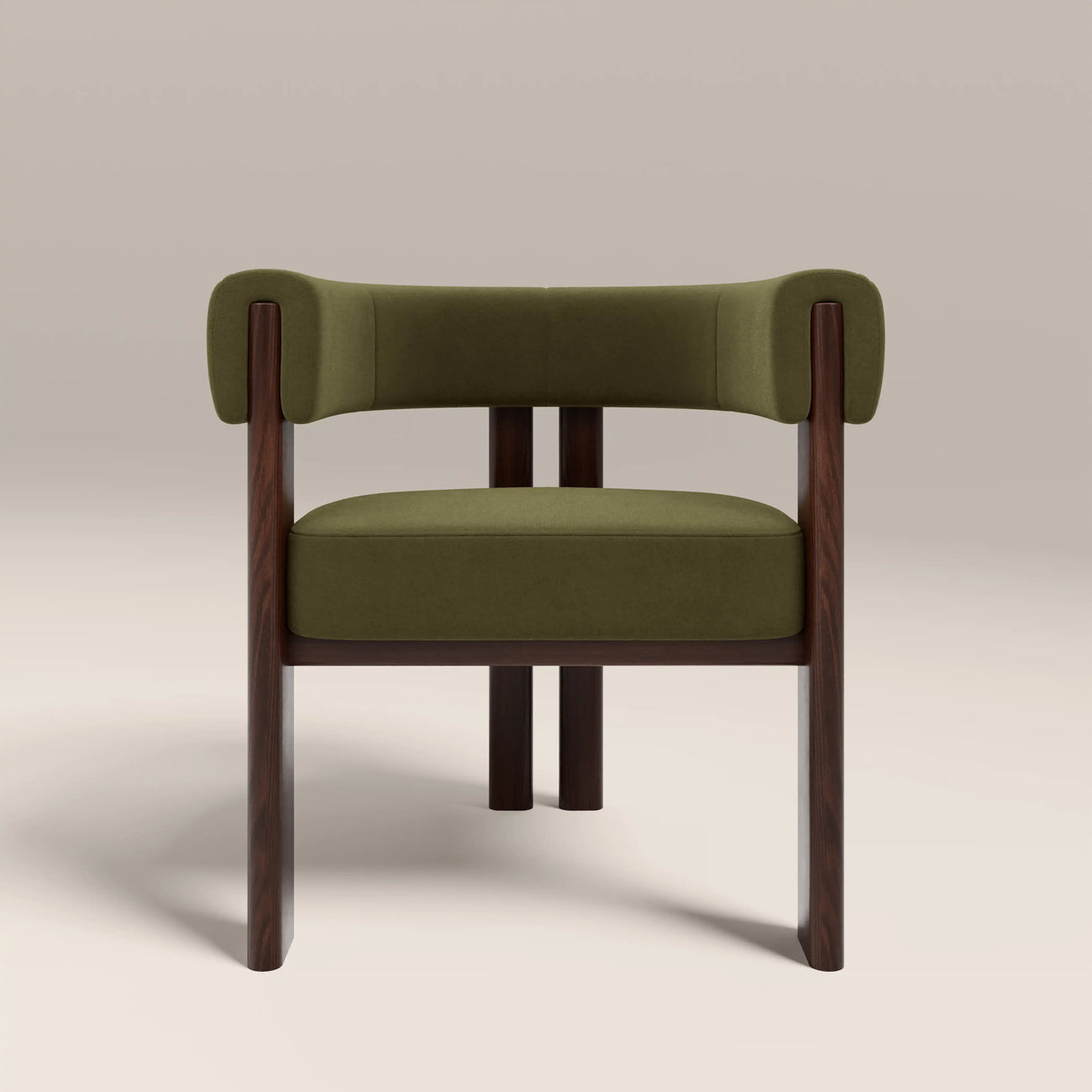 Cassius Carver Dining Chair Moss Green