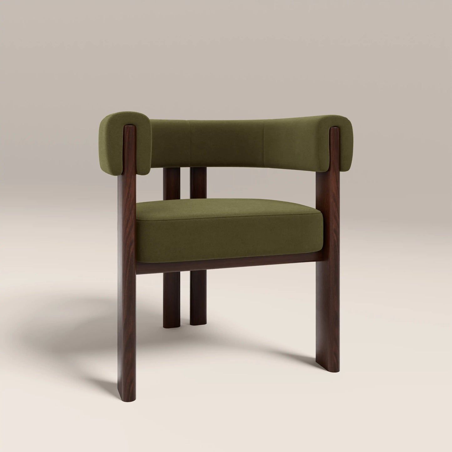 Cassius Carver Dining Chair Moss Green