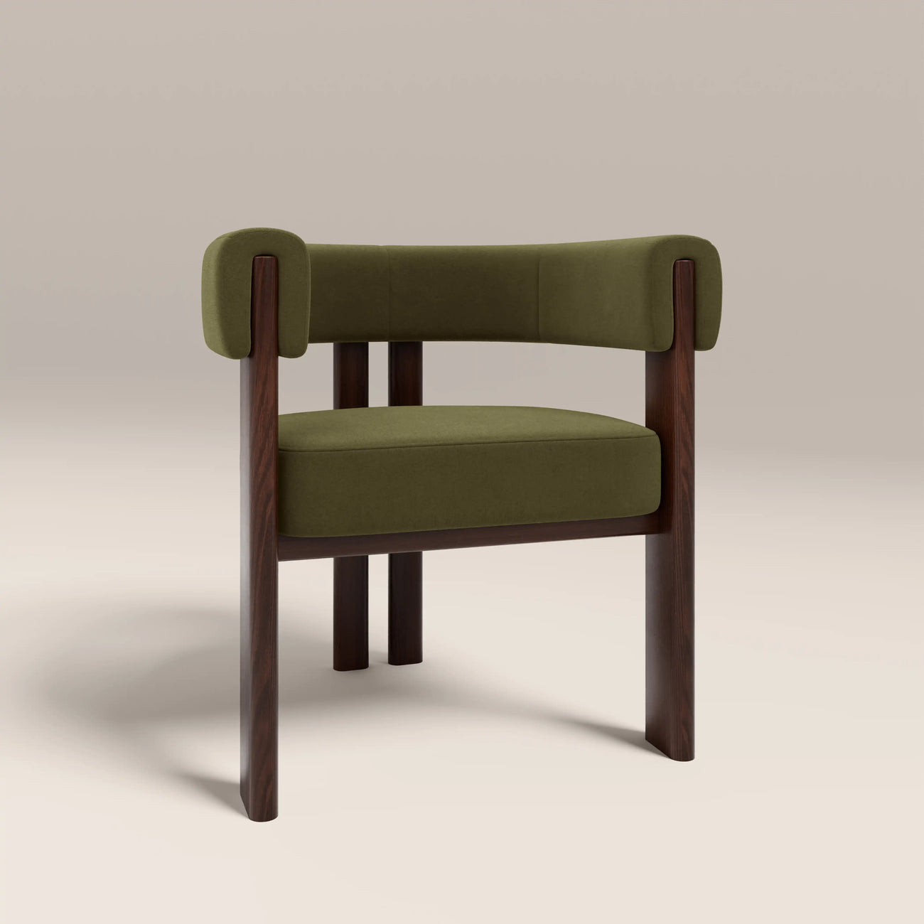 Cassius Carver Dining Chair Moss Green