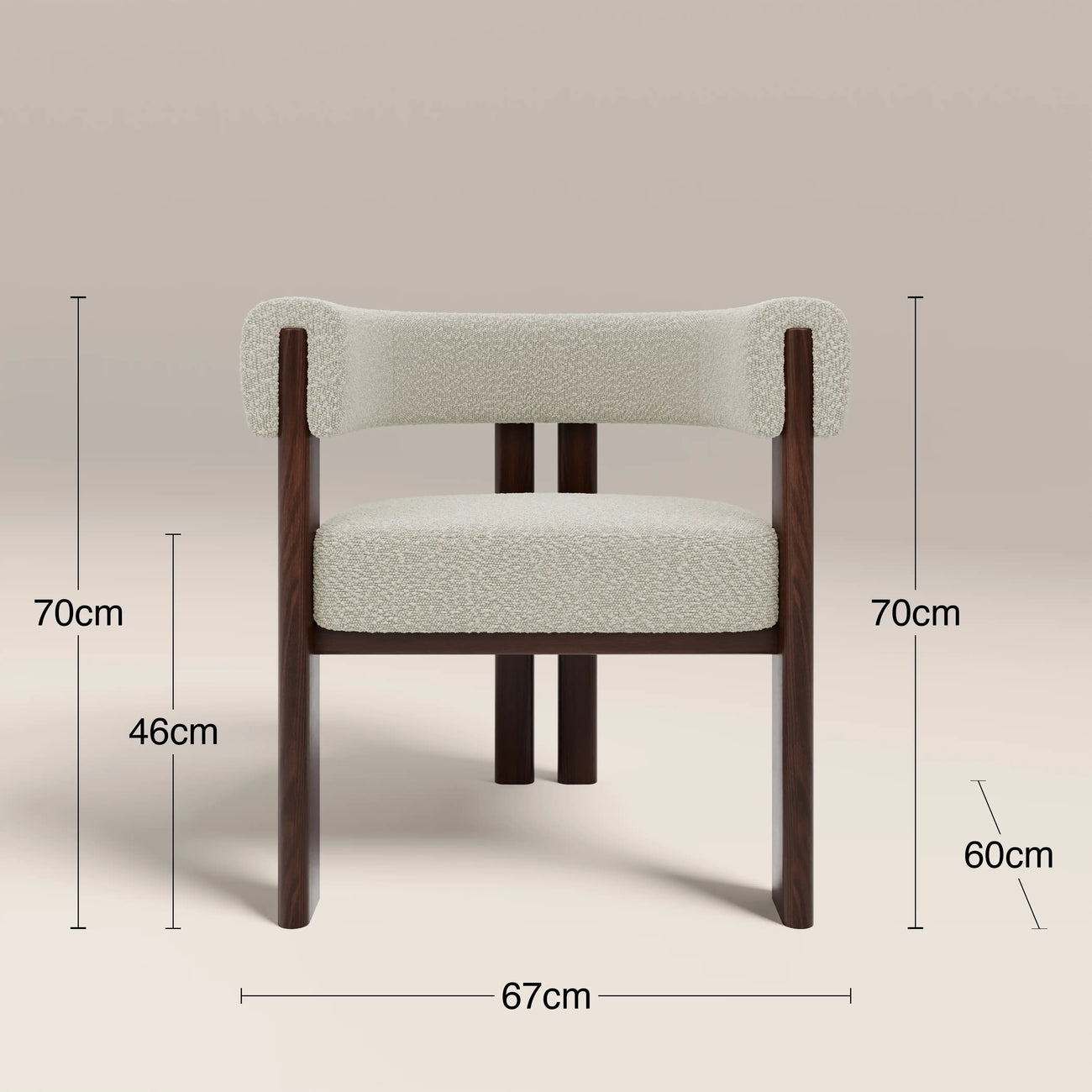 Cassius Carver Dining Chair Speckled Stone