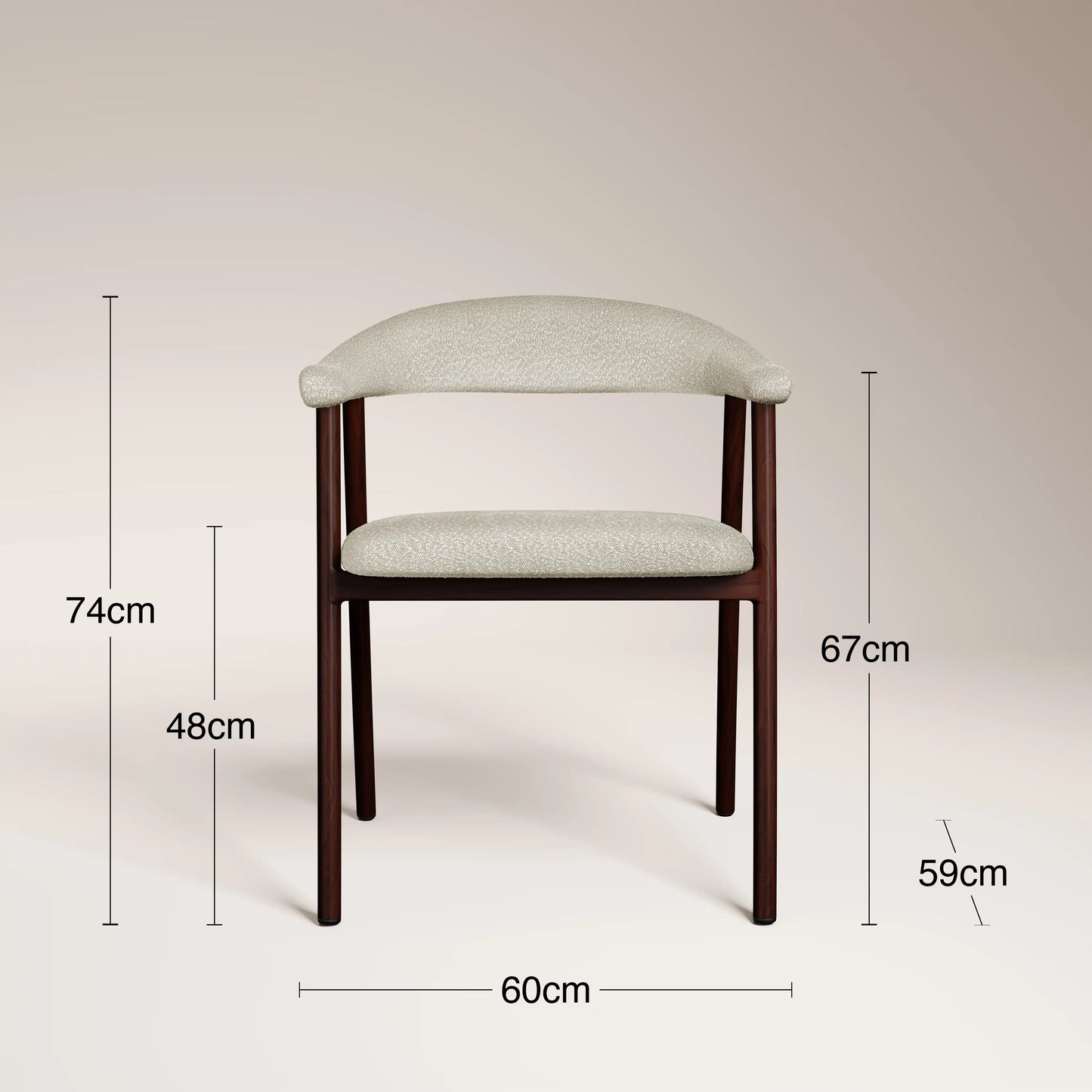 Monroe Carver Dining Chair Speckled Stone