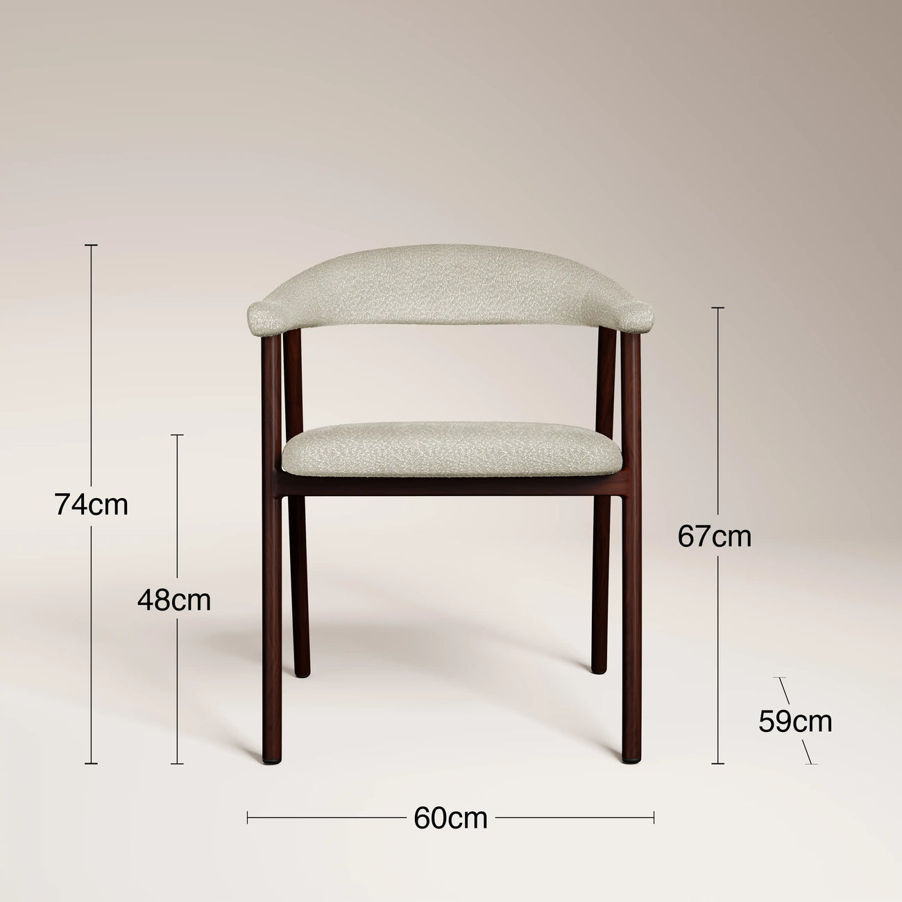 Monroe Carver Dining Chair Speckled Stone