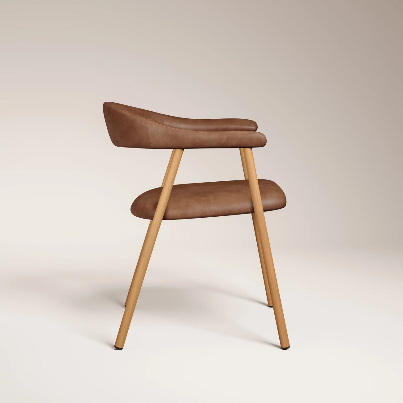 Monroe Carver Dining Chair Vintage Tan & Oak