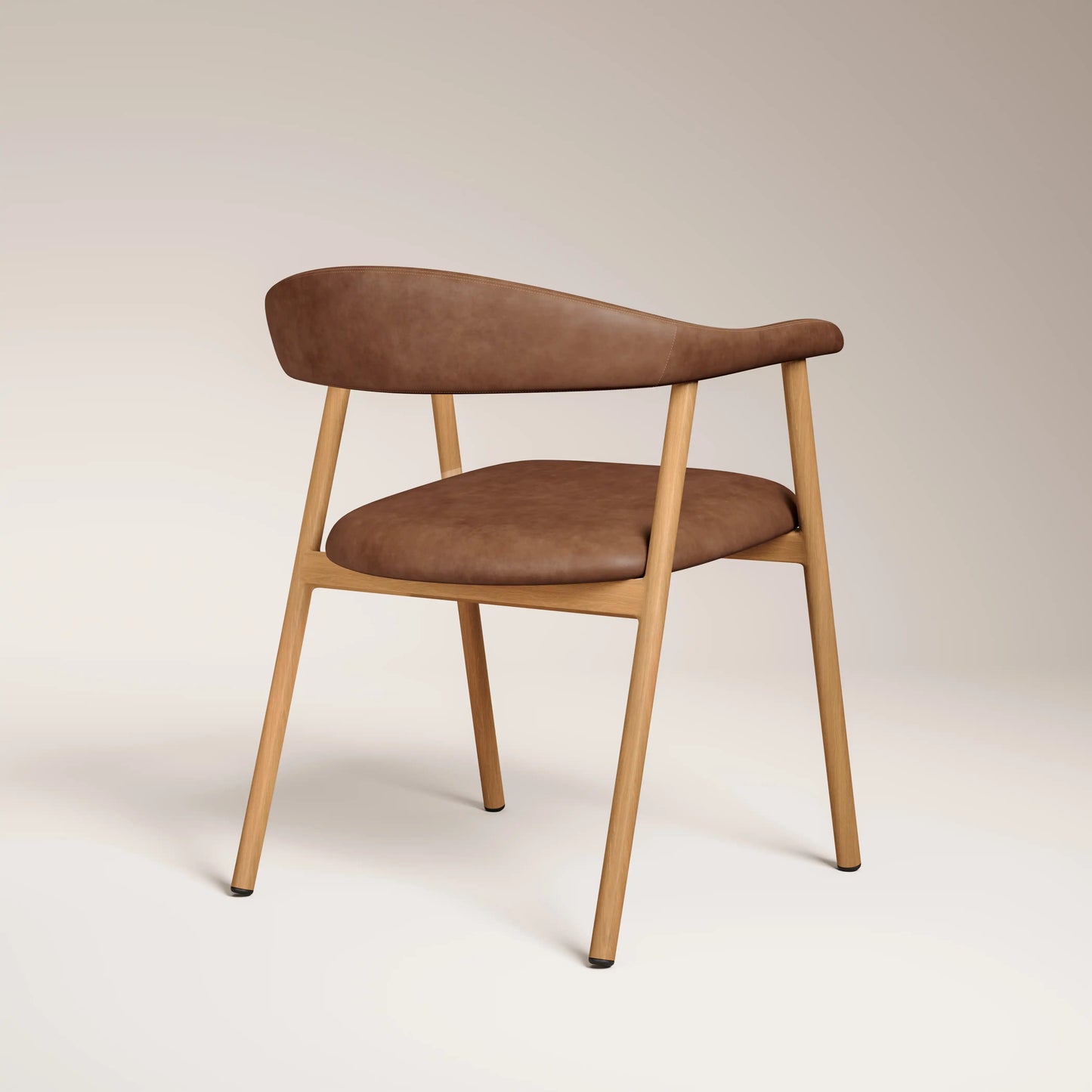 Monroe Carver Dining Chair Vintage Tan & Oak