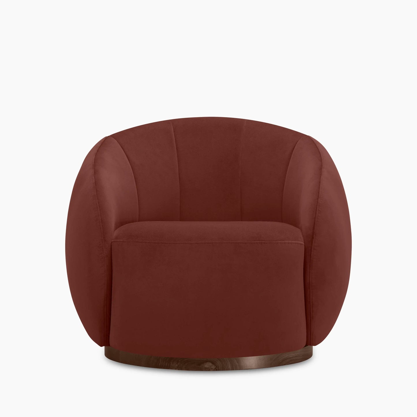 Emile Swivel Armchair Rust Red