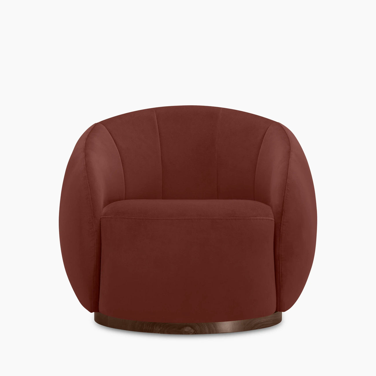 Emile Swivel Armchair Rust Red