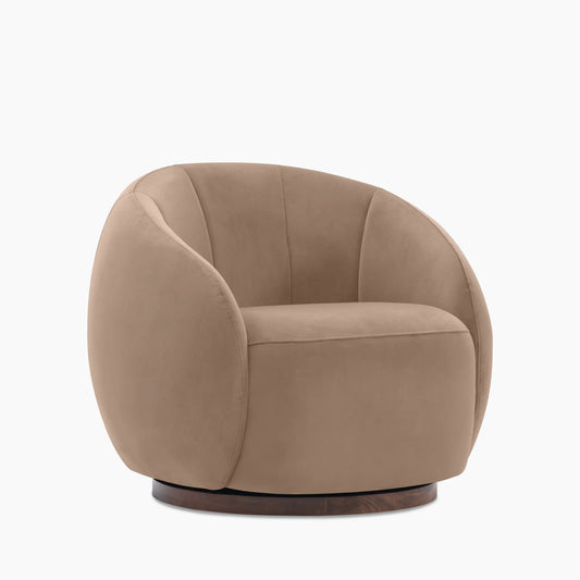 Emile Swivel Armchair Taupe