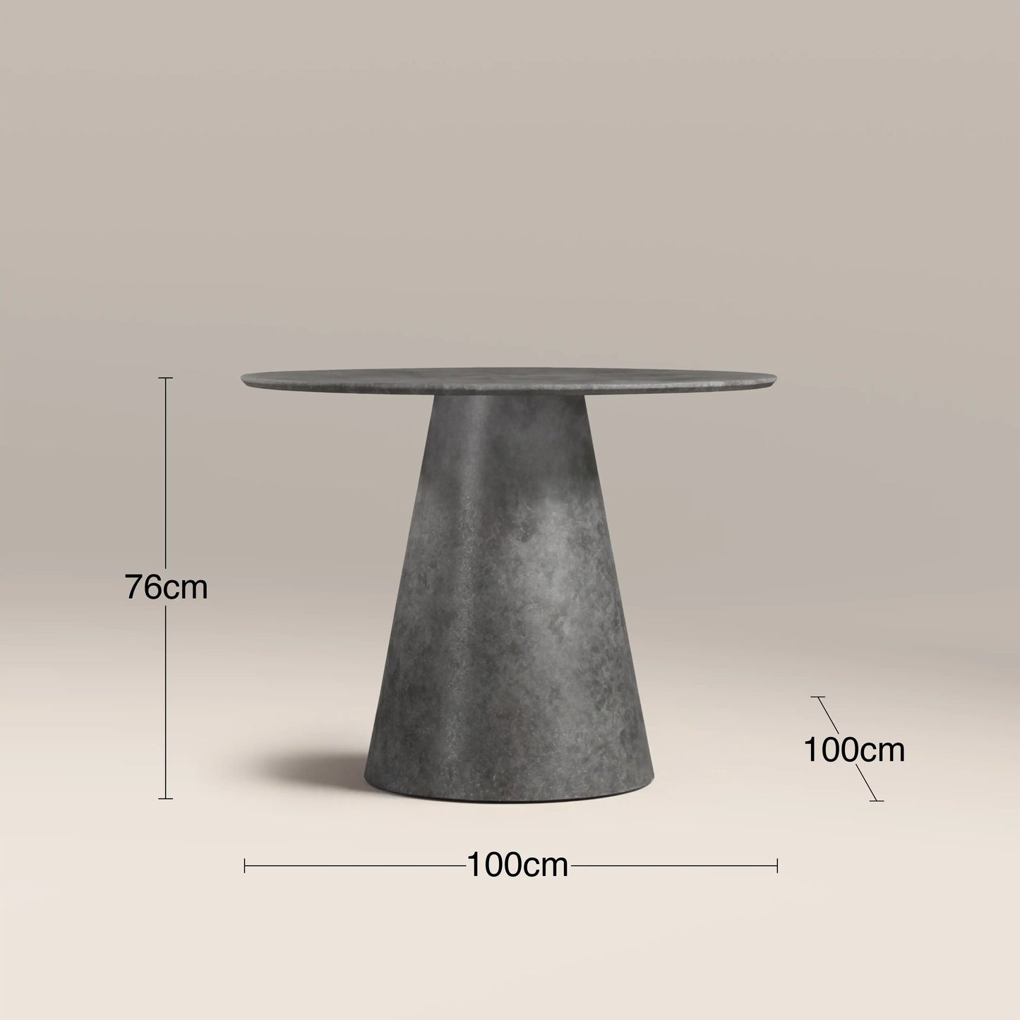Finnley 4 Seat Round Wooden Dining Table

 Concrete Grey