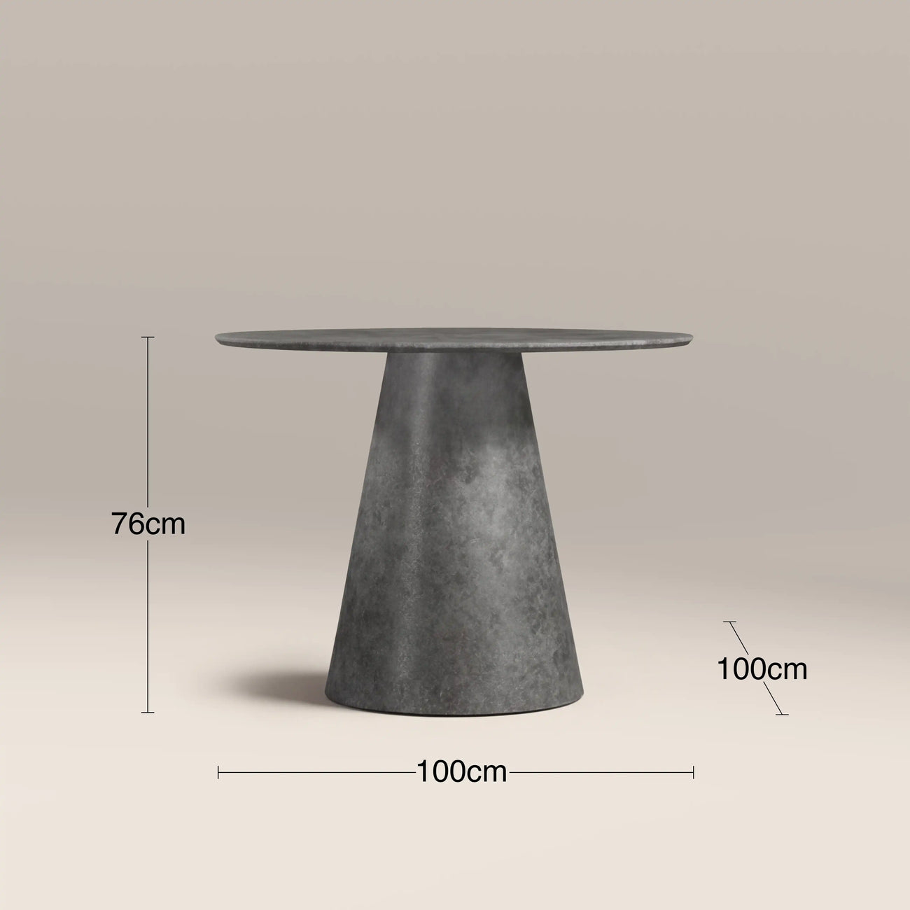 Finnley 4 Seat Round Wooden Dining Table

 Concrete Grey
