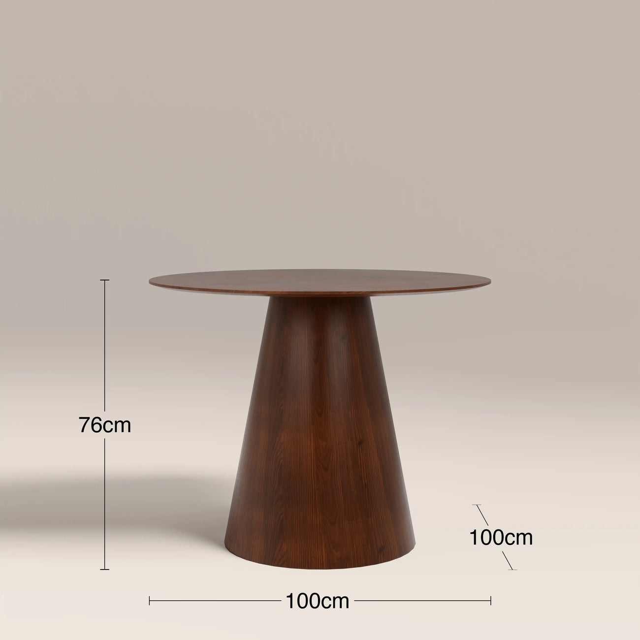 Finnley 4 Seat Round Wooden Dining Table

 Walnut